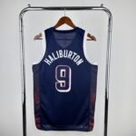 2024 Olympic Basketball USA Blue No.9 Haliburton - Image 2
