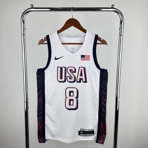 2024 Olympic Basketball USA White No.8 Leonard