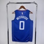 23 Season Los Angeles Clippers Away Blue  No.0 Westbrook - Image 2