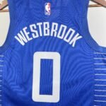 23 Season Los Angeles Clippers Away Blue  No.0 Westbrook - Image 4