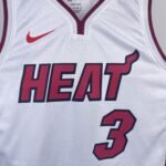 23 Season Miami Heat White  No.3 Wade - Image 4
