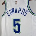 24 SEASON MINNESOTA TIMBERWOLVES WHITE  NO.5 EDWARDS - Image 7