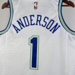 24 SEASON MINNESOTA TIMBERWOLVES WHITE  NO.1 ANDERSON - Image 7