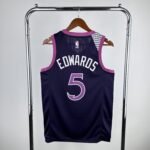 MINNESOTA TIMBERWOLVES PURPLE/ BLACK  NO.5 EDWARDS - Image 2