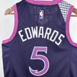 MINNESOTA TIMBERWOLVES PURPLE/ BLACK  NO.5 EDWARDS - Image 8