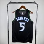 18 Season MINNESOTA TIMBERWOLVES BLACK  NO.5 EDWARDS - Image 2