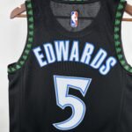 18 Season MINNESOTA TIMBERWOLVES BLACK  NO.5 EDWARDS - Image 5