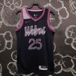 MINNESOTA TIMBERWOLVES PURPLE/ BLACK  NO.25 ROSE