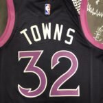 MINNESOTA TIMBERWOLVES PURPLE/ BLACK  NO.32 TOWNS - Image 4