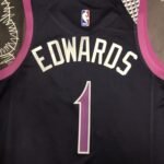 MINNESOTA TIMBERWOLVES PURPLE/ BLACK  NO.1 EDWARDS - Image 4