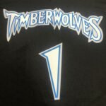 18 Season MINNESOTA TIMBERWOLVES BLACK  NO.1 EDWARDS - Image 3