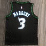 18 Season MINNESOTA TIMBERWOLVES BLACK  NO.3 MARBURY - Image 2