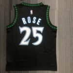18 Season MINNESOTA TIMBERWOLVES BLACK  NO.25 ROSE - Image 2