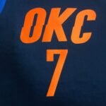 Oklahoma City Thunder Blue STRIPE  No.7 ANTHONY - Image 3