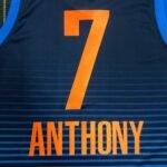 Oklahoma City Thunder Blue STRIPE  No.7 ANTHONY - Image 4