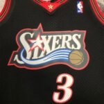 MN Heat Pressed Retro : Philadelphia 76ers 1998 Black #3 - Image 4