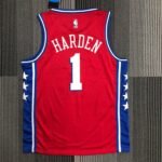 21 Season Philadelphia 76ers Flyer Red  #1 Harden - Image 2