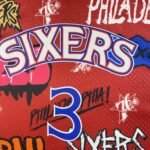 MN Heat Pressed Vintage : SW 76ers 96/97 Graffiti No.3 Everson - Image 3