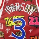 MN Heat Pressed Vintage : SW 76ers 96/97 Graffiti No.3 Everson - Image 4