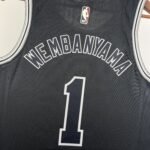 23 Season SAN ANTONIO SPURS Black  #1 WEMBANYAMA - Image 5
