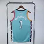 23 Season SAN ANTONIO SPURS City Edition  #1 WEMBANYAMA - Image 2