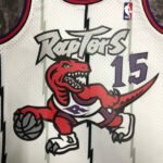 MN Heat Pressed Vintage : SW Toronto Raptors 99 Season White No.15 Carter - Image 3