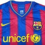 Retro 09/10 Barcelona Home Long Sleeves S-XXL - Image 7