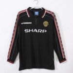 Retro Manchester United 98/99 Away Shirt Black Long Sleeves