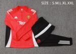 Adult Manchester united 24/25 half zipper Training suit B910 - Image 3