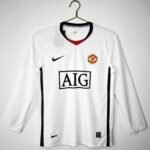 Retro Manchester United 08/09 Away White Long Sleeves