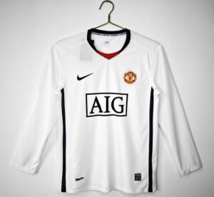 Retro Manchester United 08/09 Away White Long Sleeves