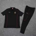 AC Milan Short Sleeves Long Pants Black - Image 3