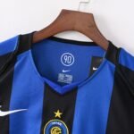 Retro Inter Milano 2004/05 Home Long Sleeves - Image 5
