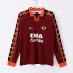 Retro Roma 98/99 Home Long Sleeves Jersey  S-XXL