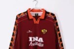 Retro Roma 98/99 Home Long Sleeves Jersey  S-XXL - Image 5