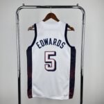2024 Olympic Basketball USA White No.5 EDWARDS - Image 2