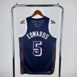 2024 Olympic Basketball USA Blue No.5 EDWARDS - Image 2