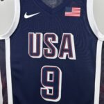 2024 Olympic Basketball USA Blue No.9 Haliburton - Image 4