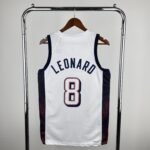 2024 Olympic Basketball USA White No.8 Leonard - Image 2