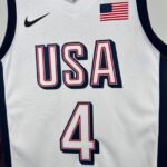 2024 Olympic Basketball USA White No.4 Curry - Image 3