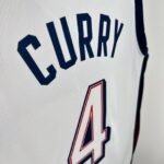 2024 Olympic Basketball USA White No.4 Curry - Image 4