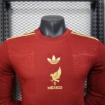 Player Version Mexico 25/26 Gold Cup Red  Long SLeeves S-XXL - Image 3