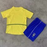 Kids Kiy Retro 2002 Brazil home 16-28 - Image 2
