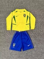 Kids Kiy Retro 2002 Brazil home 16-28 - Image 3