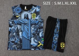 Brasil Sleevesless Training Suit Blue D1217 - Image 7