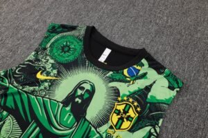 Brasil Sleevesless Training Suit Green D1229 - Image 4
