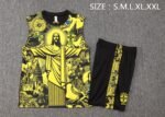 Brasil Sleevesless Training Suit Yellow D1214 - Image 10