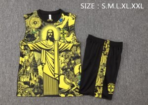 Brasil Sleevesless Training Suit Yellow D1214 - Image 10