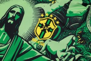 Brasil 2425 Short Sleeves Training Suit Green S-XXL - Image 7