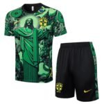 Brasil 2425 Short Sleeves Training Suit Green S-XXL - Image 8